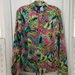 Tommy Bahama 3/4 Zip Active Top size L